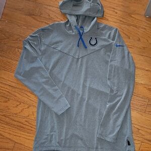 NIKE MENS INDIANAPOLIS COLTS GRAY PULLOVER HOODIE sz L